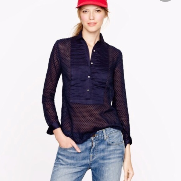 J. Crew Tops - J. Crew Swiss dot tunic